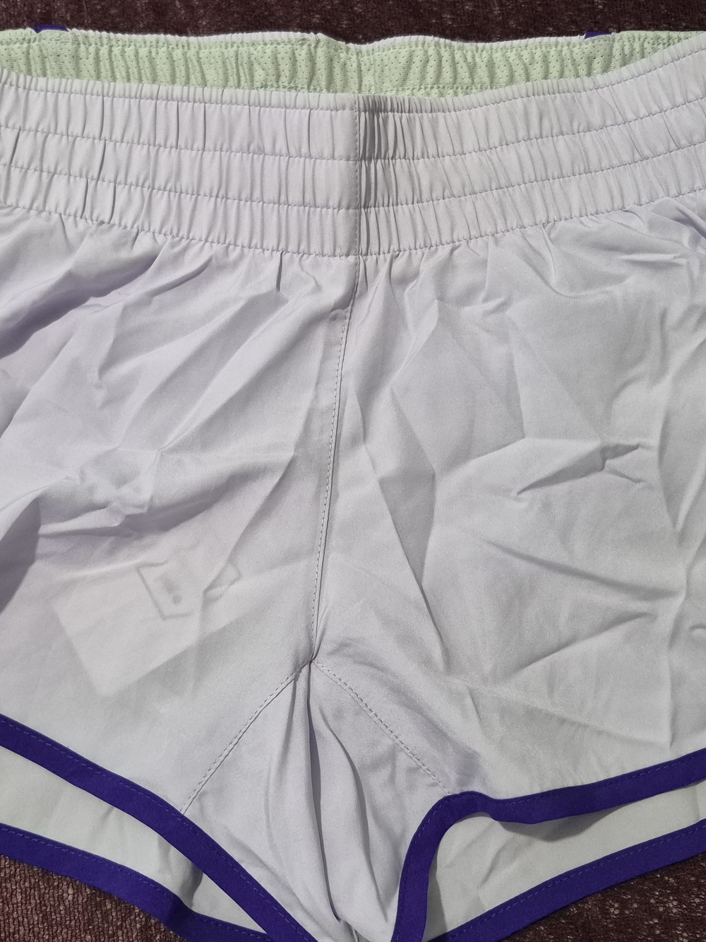 Nike Women’s Light Purple Running Shorts with Purple Trim Sz M